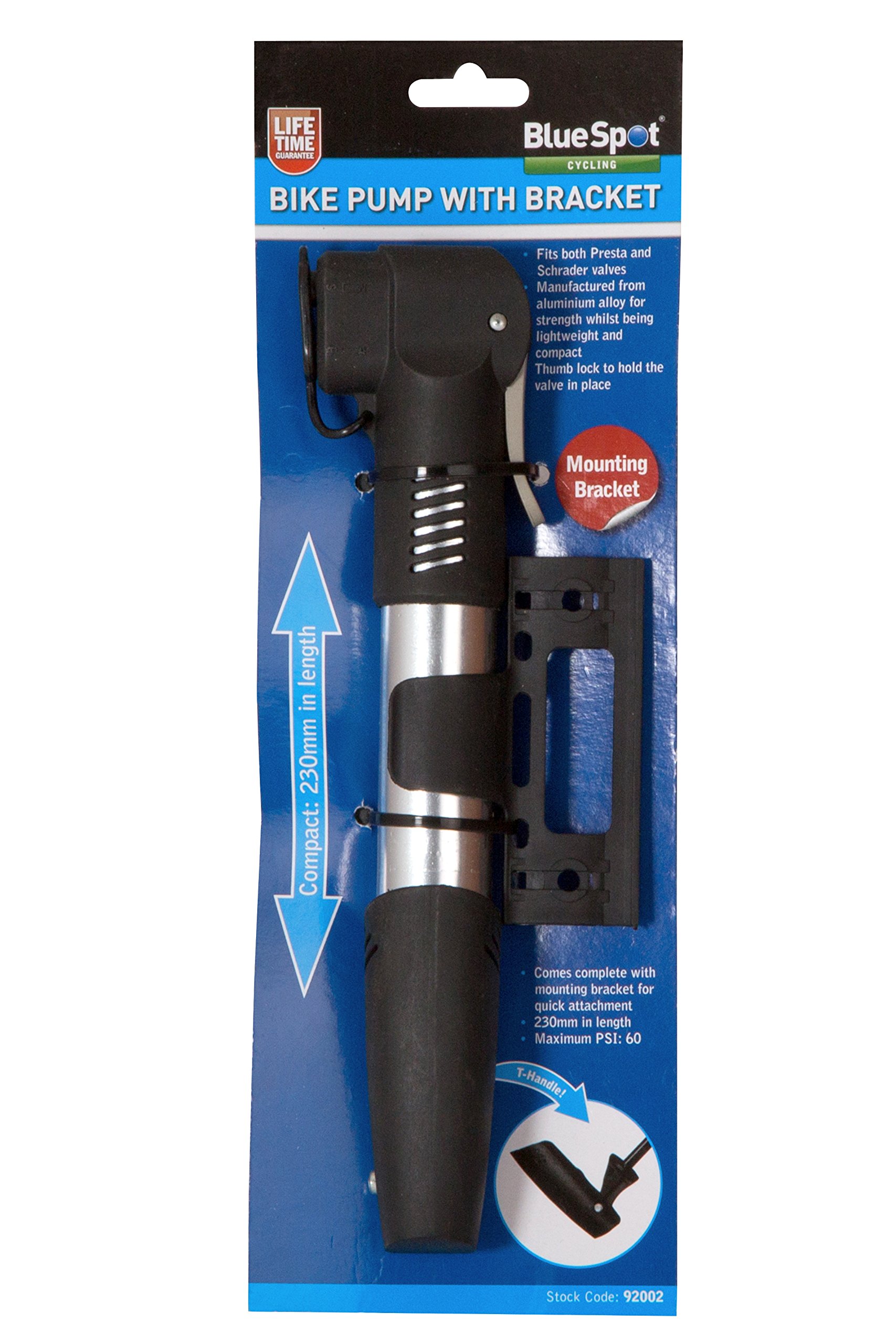 Blue Spot 92002 Bike Pump with Bracket