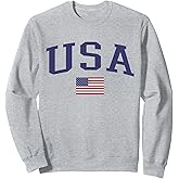 USA Flag Classic Grey Sweatshirt
