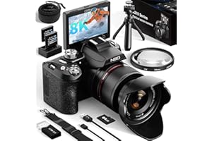 NBD 8K Digital Cameras for Photography,64MP Vlogging Cameras,16X Optical Zoom Travel Point and Shoot Digital Cameras Fotograf
