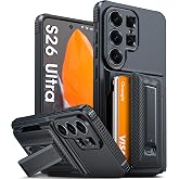 Oneagle Wallet for Samsung Galaxy S26 Ultra Case with Card Holder &amp; Stand | Store 4-5 Cards, RFID Blocking, Full Camera Protection, Metal kickstand | 15FT Shockproof Rugged Phone Case for S26 Ultra