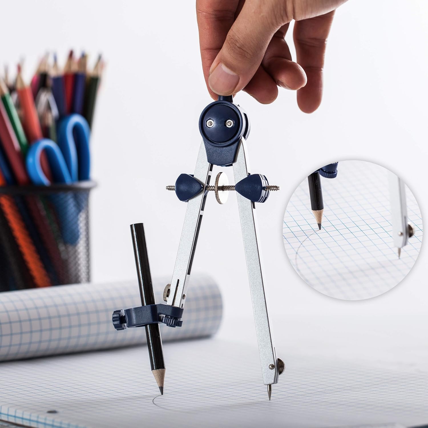 Mr. Pen- Compass for Geometry, Compass with Pencil, Compass Drawing Tool, Drawing Compass, Math Compass, Drafting Tools, Drawing Tools, Geometry Compass, Circle Drawing Tool, Geometry Set, Students : Office Products
