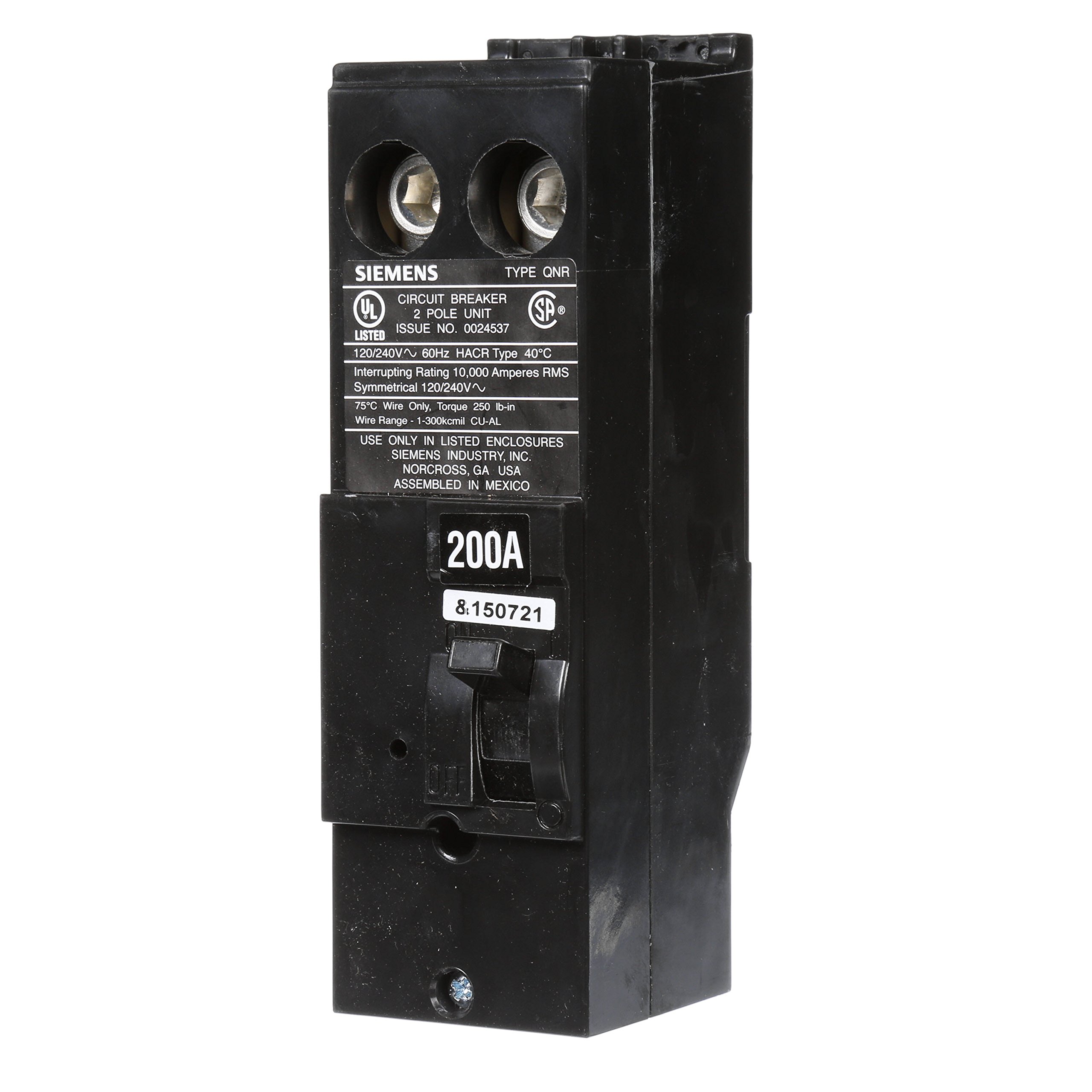 Siemens QN2200R 200Amp 2 Pole 240Volt Circuit Breaker 783643204232 eBay