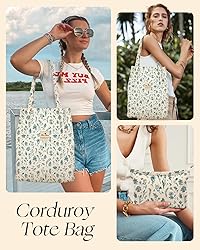 Miss Adola Aesthetic 2 Pack Corduroy Tote Bag