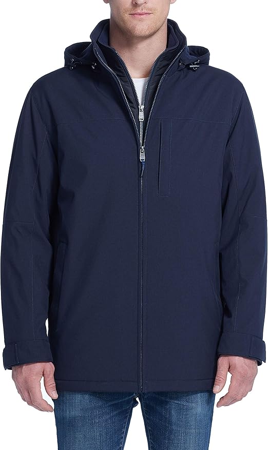 Weatherproof Men's Ultra Tech Men's Jacket Fleece Bib Removable Hood