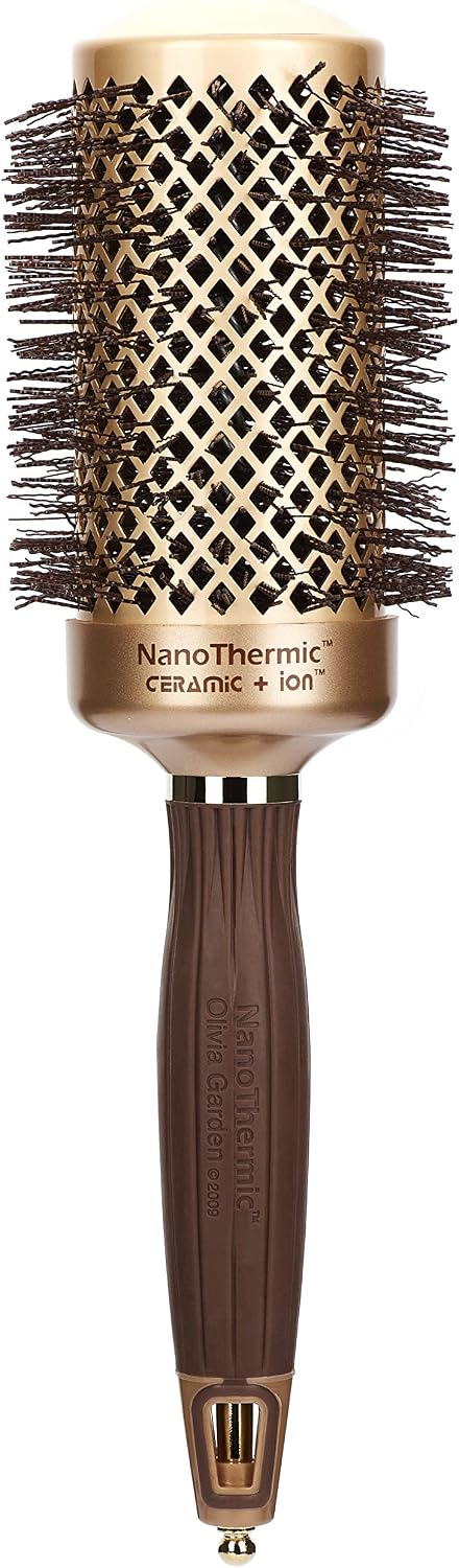 Olivia Garden Nano Thermic Hairbrush NT-54 54/ 75mm, Brown, diameter 54mm