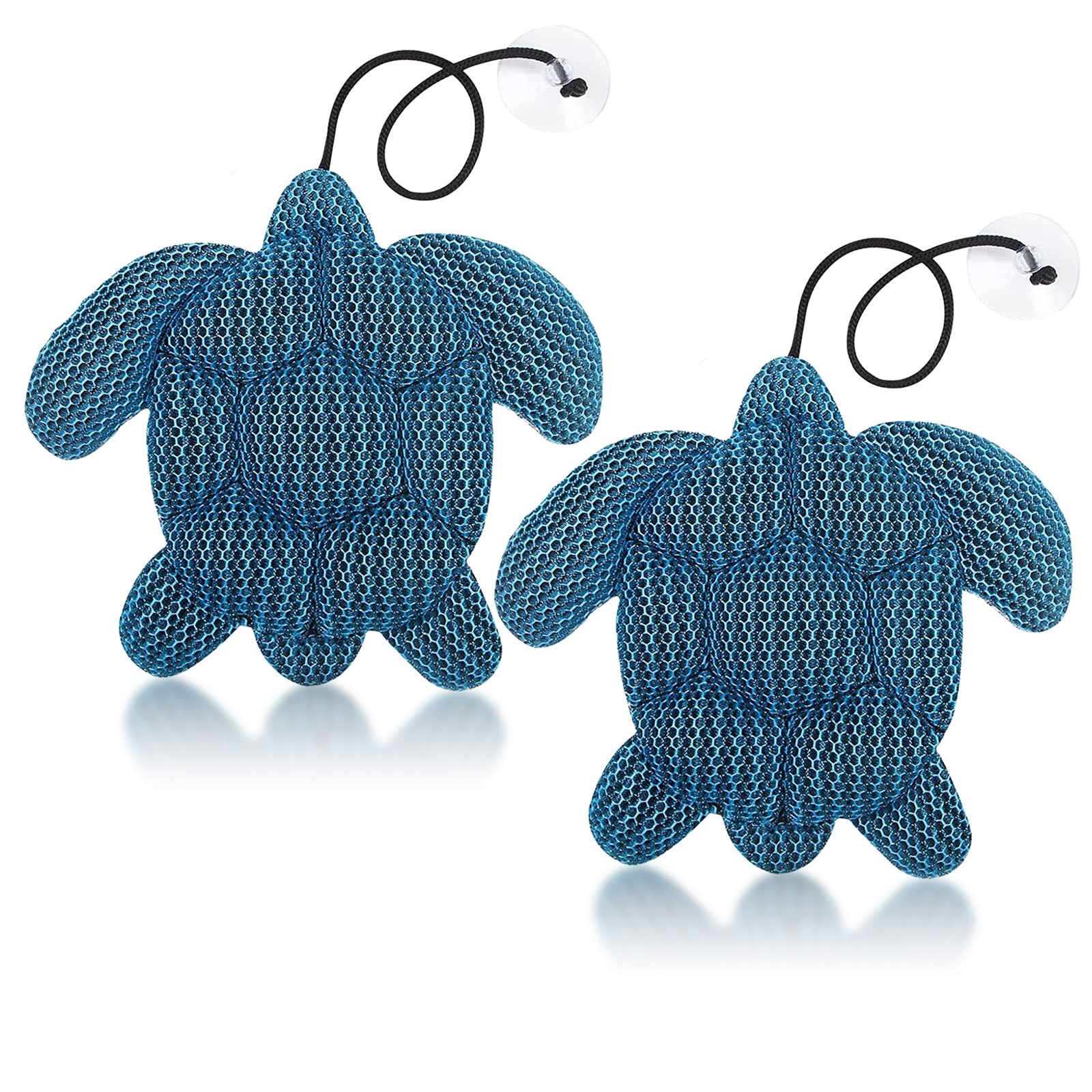 Joyfulmap 2 Hot Tub Scum Absorber Turtles, 3D Honeycomb Mesh Oil Absorbing Sponges for Scum, 2 Washable Pool & Spa Defoamers for Hot Tubs, Pool and Spa Cleaning（10x10IN/25x25CM