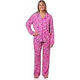 INTIMO Mean Girls Women's Tossed Sleep Collared Button Down Long-Sleeve Pajama Set