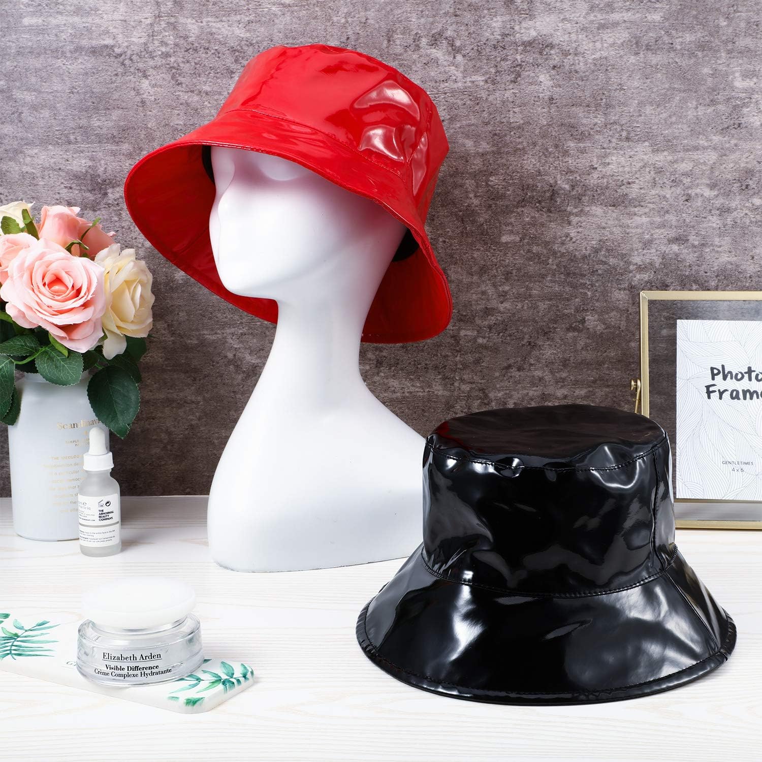 2 Pieces Rain Bucket Hats Women's Waterproof Wide Brim Bucket Cap Vinyl Rain Hat at  Women’s Clothing store