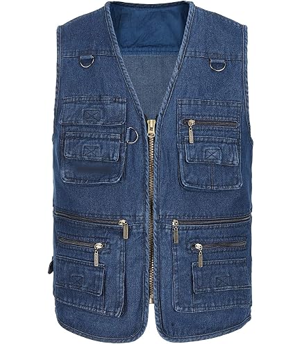 Amazon.com: Spanye Men's Outdoor Vest Multi Pocket Casual Cotton