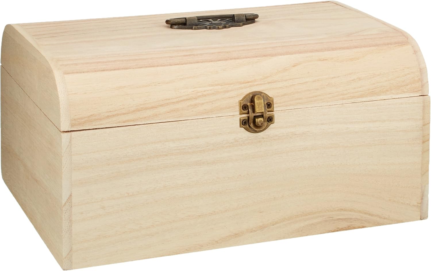 Valigetta In Legno Naturale Rayher Con Maniglia Metallo - 29.5x20.5x14 Cm Per Decorazione