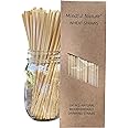 Mindful Nature® Wheat Straws - 100 All-Natural Drinking Straws - Single use, Disposable, Biodegradable, and Compostable