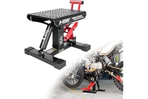 RUTU 9.64 inch Hydraulic Dirt Bike Lift Stand – Steel Repair and Changing Jack Stand for Pit Bike, Motorcycle Stand Lift, 1000Lbs Capacity, Dirt Bike Accessories