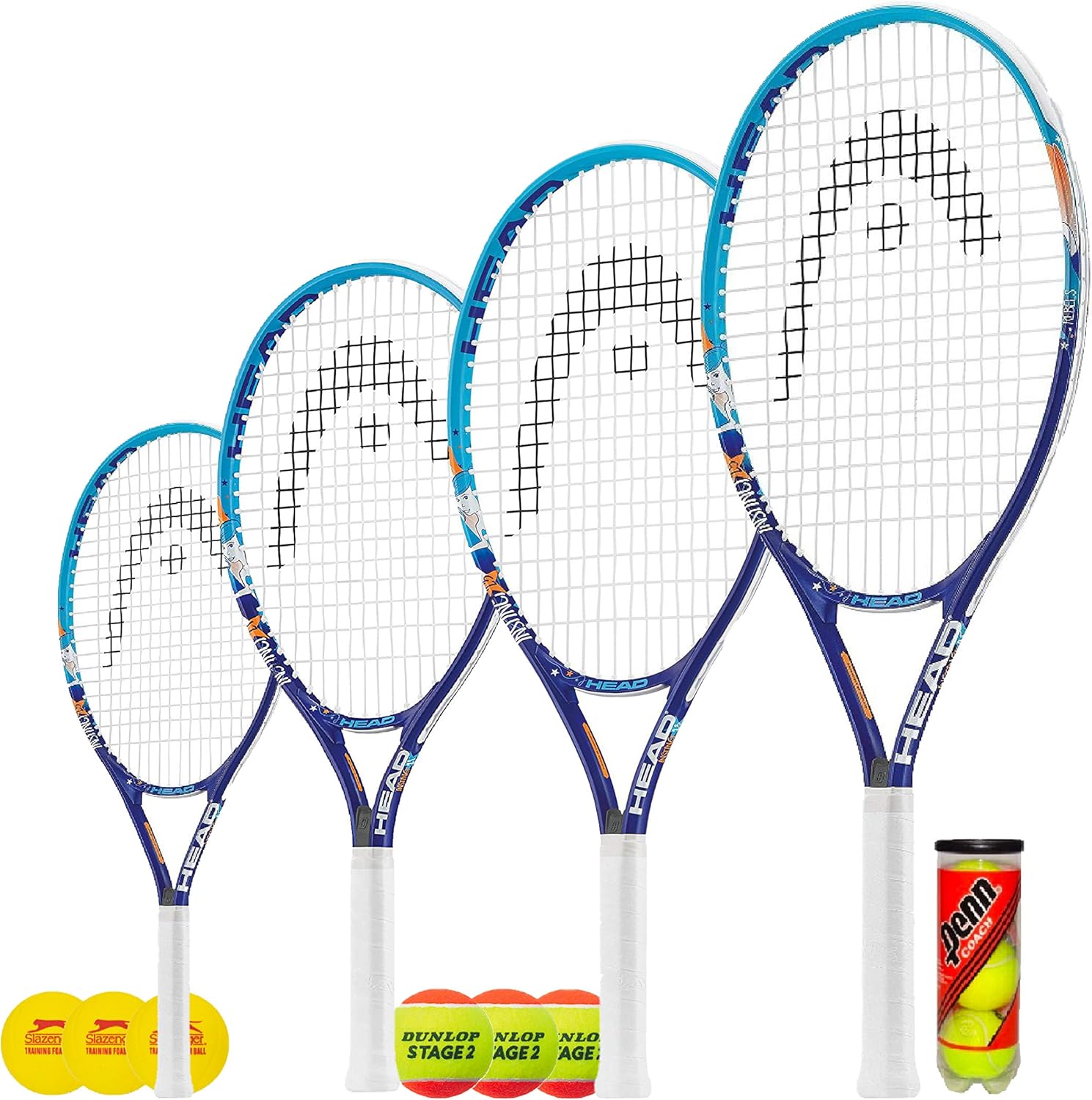 HEAD Instinct (Maria) Junior Tennis Racket + 3 Tennis Balls (19″, 21 ...