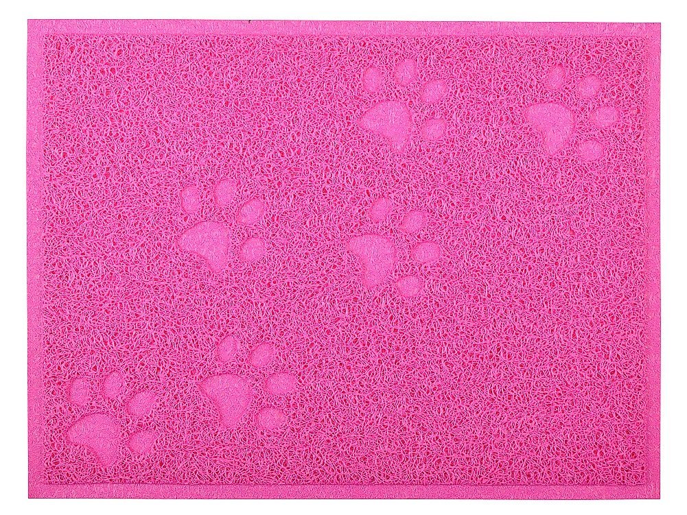 DM Cat Litter Tray Mat 40x30 cm,5 Colours Available (Rose Red)
