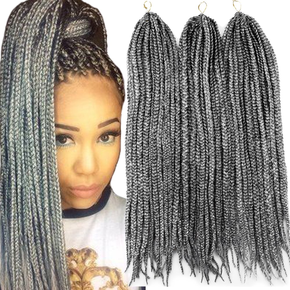 Good Vrhot 6packs 18 Box Braids Crochet Hair Small Synthetic