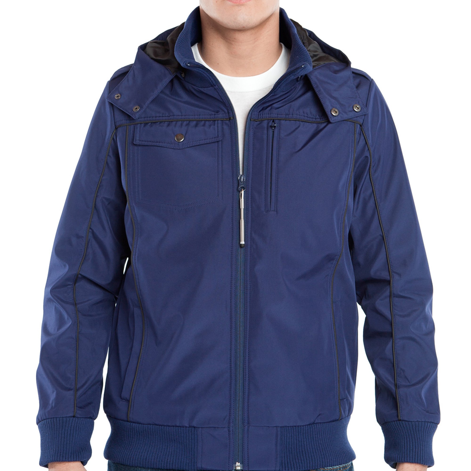 Baubax Men's Travel Jacket Bomber, Medium, Blue Buy Online in United