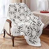 LOMAO Sherpa Fleece Blanket Fuzzy Soft Bed Blanket Dual Sided Throw Blanket fit Couch Sofa (Grey,51x63)
