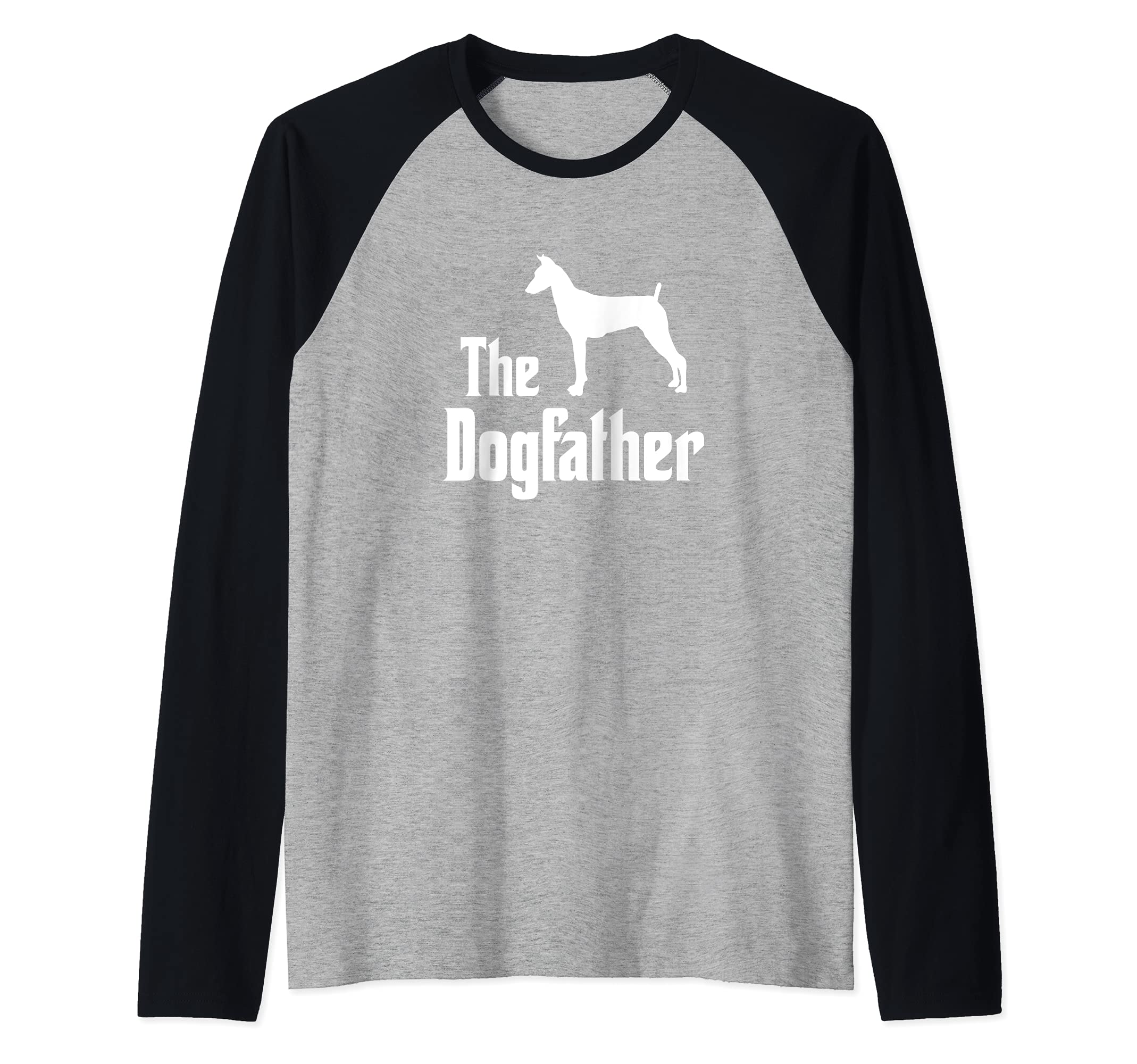 The Dogfather - funny dog gift, funny German Pinscher Raglan Baseball Tee
