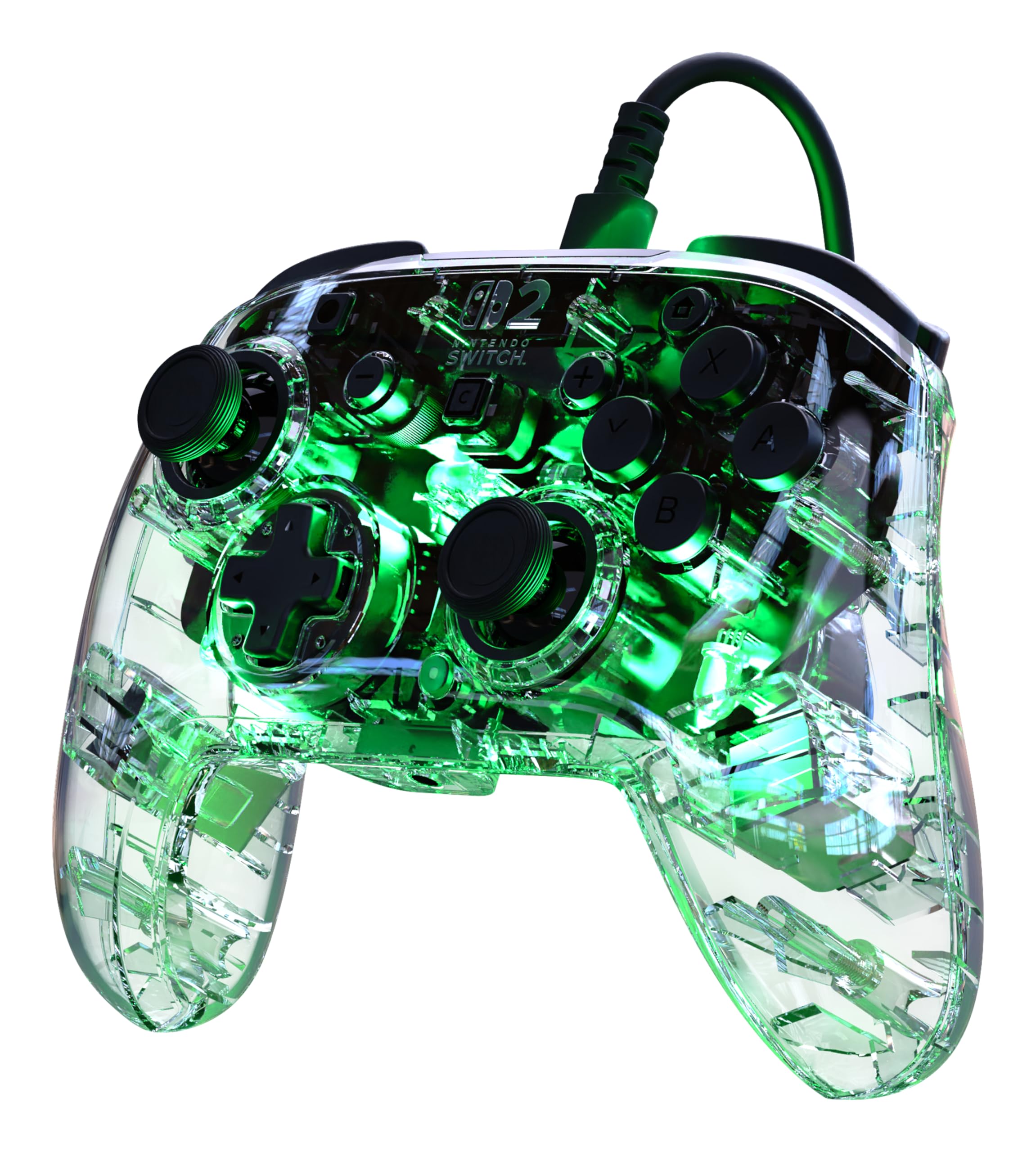 Turtle Beach Afterglow Transparent Kabelgebundener RGB-Gaming-Controller Offiziell lizenziert für Nintendo Switch 2 4