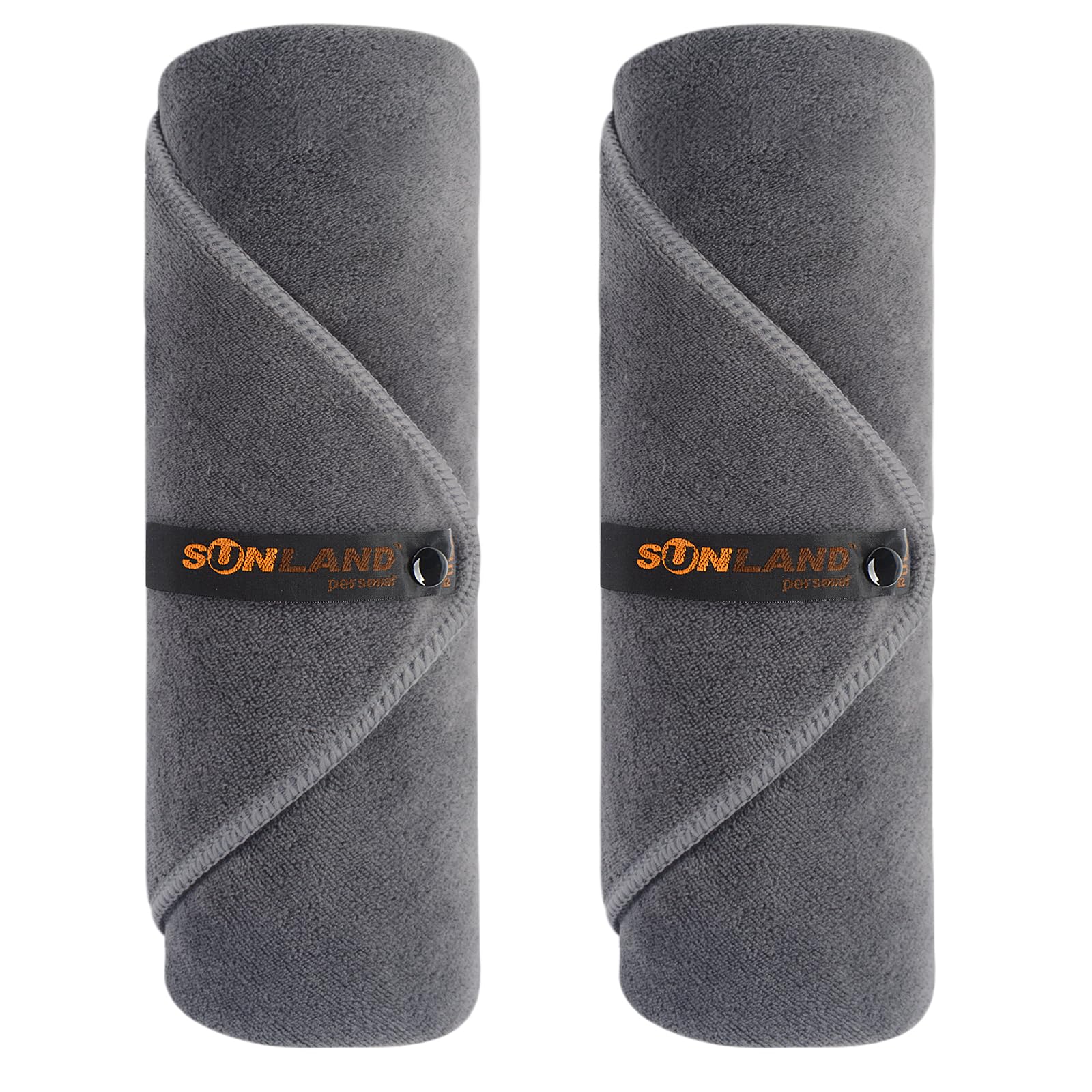 Sunland Microfibre Towel, Quick Dry Towel Super Absorbent Gym Towel for adult, Ultra Soft Travel Towel, Large Swimming Towels(2 Pcs Grey 61x121cm) โ image 1