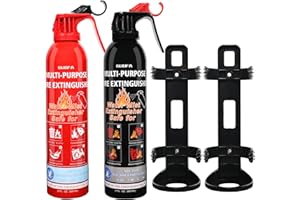 ZIQIANHARD Fire Extinguisher for Home, 2 Pack Vehicle Fire Extinguishers with Mount, Stay Safe Fire Extinguisher Effective on A, B, C, K Fires, Water-Based Extinguisher for Car Boat Marine Office Kitchen Garage