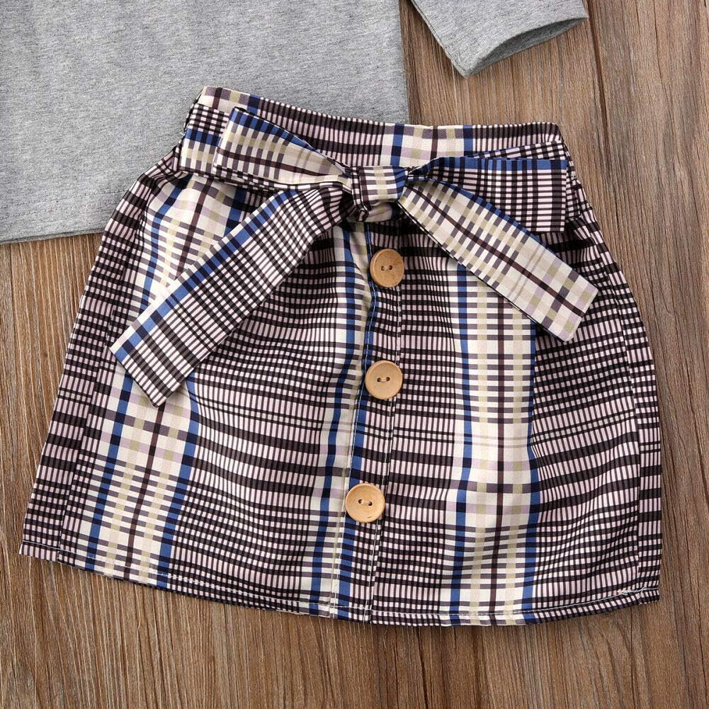 tirantes falda blusa de manga larga otoño e invierno Conjunto de falda para  bebé niña conjunto de 2 piezas a rayas Ropa Niñas de hasta 24 meses  futakuchi-hakata.com