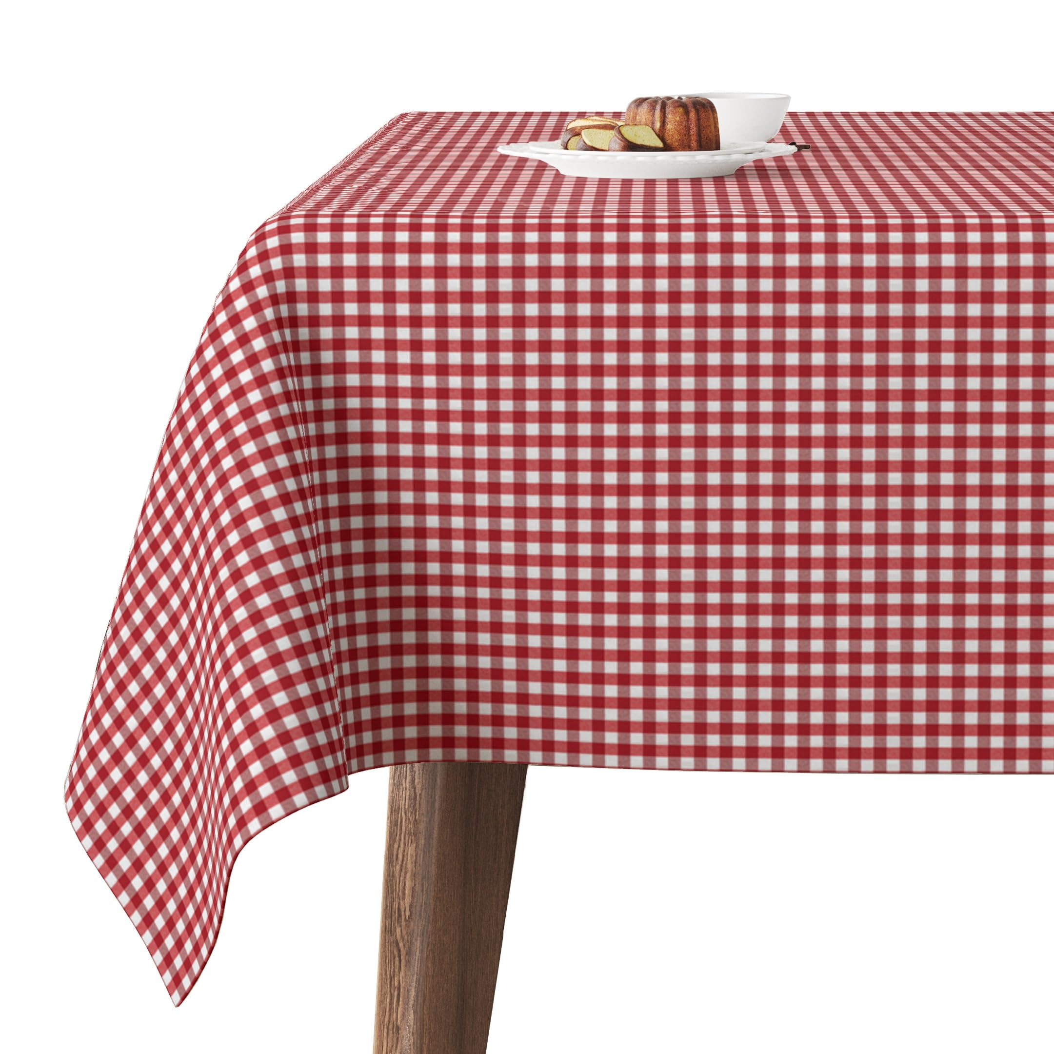 Martina Home TEFLONATED TABLECLOTH MADE Petit Vichy Red 240X140 CM