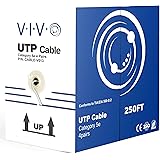 VIVO Gray 250ft Bulk Cat5e, CCA Ethernet Cable, 24 AWG, UTP Pull Box, Cat-5e Wire, Indoor, Network Installations CABLE-V013