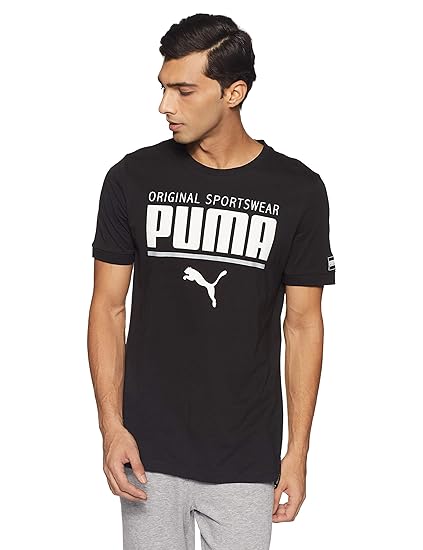 camiseta puma negra hombre