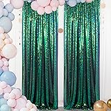 ShinyBeauty Iridescent Green Sequin Backdrop