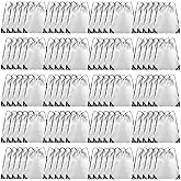 Grneric Drawstring Backpack Bulk 100Pcs Cinch Bag, Polyester Drawstring Bags for Gym Beach Sports Short Trip Party (White)