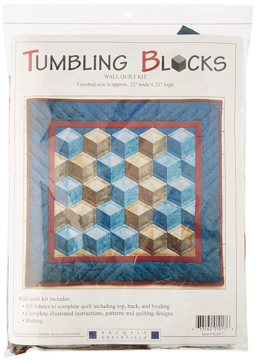 Rachel's Of Greenfield Tumbling Blocks Quilt kit Home