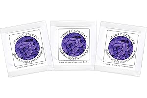 NATURAL PROBIOTIC SELECTION Yogurt Starter Cultures - Pack of 3 Freeze-dried Culture Sachets for Balkan Style Plain Yogurt