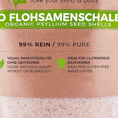 Meavita 80306 Cáscara de Psyllium Orgánica Meavita, Alta En Fibra ...