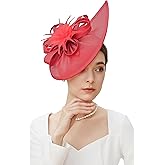 BABEYOND Tea Party Fascinator Hat for Women Kentucky Headwear Derby Pillbox Church Hat for Cocktail Wedding