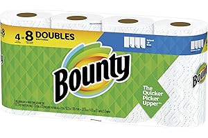 Bounty Select-A-Size Paper Towels, White, 4 Double Rolls = 8 Regular Rolls, 4Count (Pack Of 4)