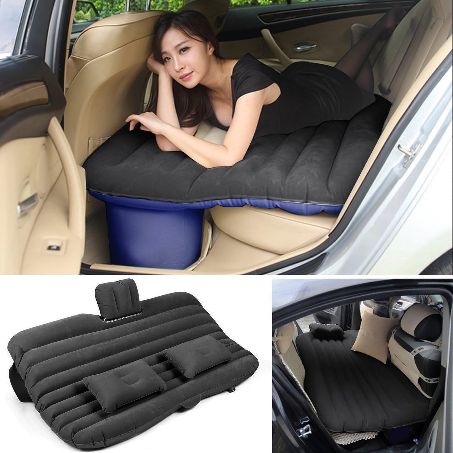 Car Air Bed Comfortable Travel Inflatable Back Seat Cushion Air Mattress For Kids