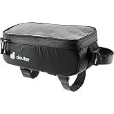 Deuter Phone Bag 0.7, Front Bike Frame Storage &amp; Cell Phone Holder Bag, Touchscreen Compatible Bike Accessory Mount for Road &amp; Gravel Biking - Black