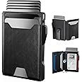 typecase Wallet for Men: Rfid Blocking Wallet 9-13 Card Capacity with Money Clip Slim Leather Front Pocket Smart Pop Up Card Case Bifold Minimalist Wallet with Gift Box - Atlanta Black