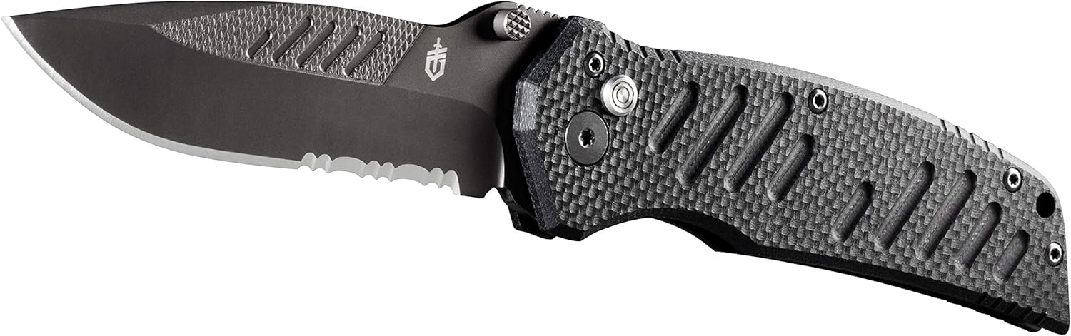 Gerber Gear 31-001709N Swagger Knife, Assisted Opening Tactical Folding Pocket Knife, 3.25 In Blade, Black - Gerber Knives - 