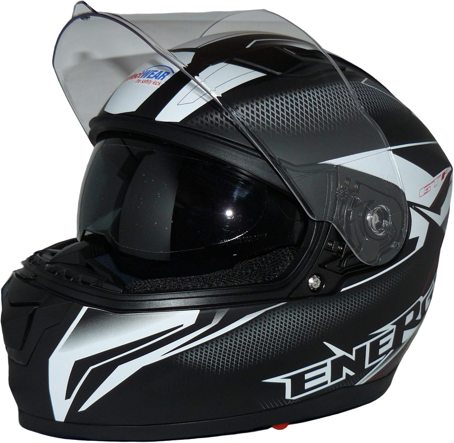 protectWEAR the safety kick Casco moto integrale Casco integrale con  visiera parasole integrata e visiera pieghevole FS-818-SW-M Abbigliamento  protettivo Caschi teleelsalvador.com