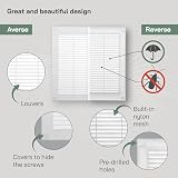 Vent Systems 300x300 mm White Soffit Vent Cover Flat Square Grille view 3