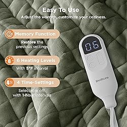 Bedsure Heated Blanket Throw Blanket - Quilted