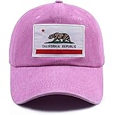 Czantyyn California State Flag Hats for Women Men, Adjustable Cotton California Bear Baseball Cap