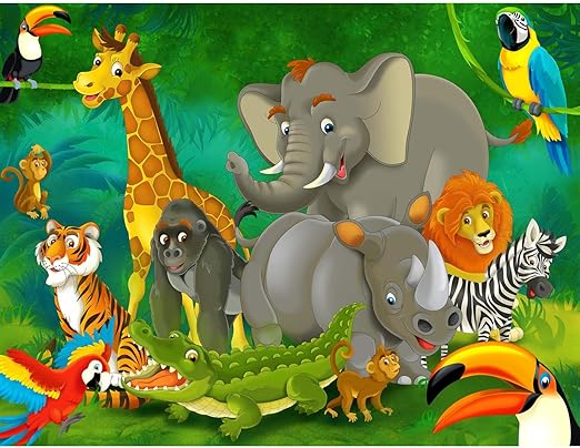 Fototapete Kinderzimmer Zoo 396 X 280 Cm Vlies Wand Tapete Dekoration Wandbilder Xxl Moderne Wanddeko 100 Made In Germany Elefant Lowe Affe Runa Tapeten 9041012a Amazon De Baumarkt