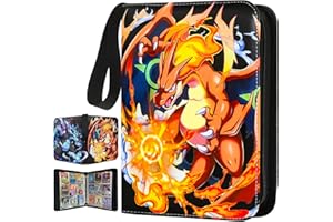 SAJOKEN Card Binder for Pokemon Cards Holder 9-Pocket, Trading Binders for Card Games Collection Case Book Fits 900 Cards With 50 Removable Sleeves Display Storage Carrying Case (900 Cards)