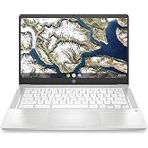 HP Chromebook 14-Inch HD Laptop, Intel Celeron N4000, 4 GB RAM, 32 GB eMMC, Chrome (14a-na0020nr, Ceramic White) (Renewed)