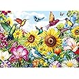 500 Pieces Puzzle for Adults - Summer Birds Garden Jigsaw Puzzle for Adults Kids Teens,Recycled Cardboard Hummingbird Flowers Puzzle 500 Pieces,Challenging Game for Family Fun & Gift Idea,20.5 x 15 in