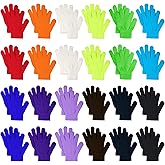 jiebor 24 Pairs Warm Kids Winter Knit Gloves for Kids Boys Girls Children Gift