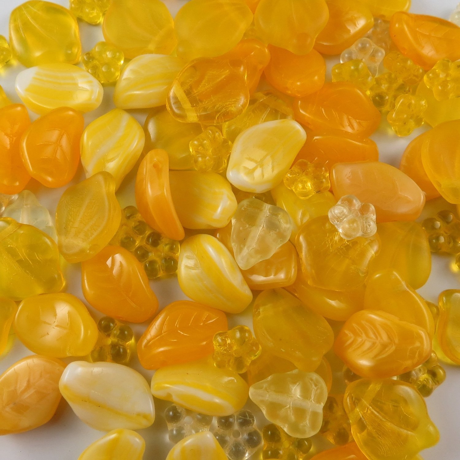 BEAD CONCEPTS™ ½lb Mix Czech Glass Beads in Assorted Sizes – for All Your Jewelry Making imaginations. - Yellow Sun